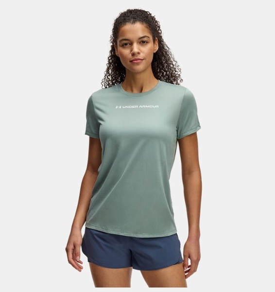 Yeşil Kadın UA Tech Graphic T-shirt