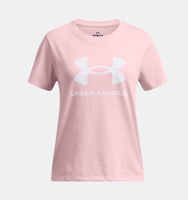 Kız Çocuk UA Big Logo T-shirt Pembe
