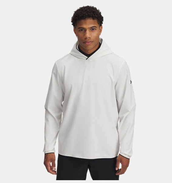 Beyaz Erkek UA Drive Lightweight Kapüşonlu Sweatshirt