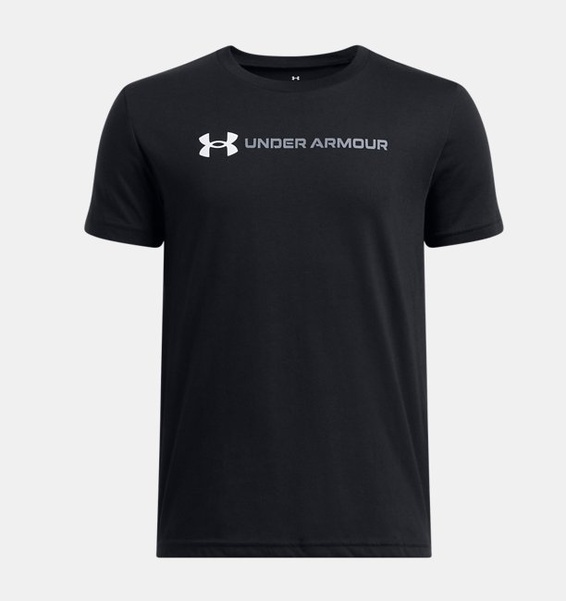 Siyah Erkek Çocuk UA Logo Wordmark T-shirt