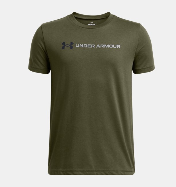 Erkek Çocuk UA Logo Wordmark T-shirt Yeşil