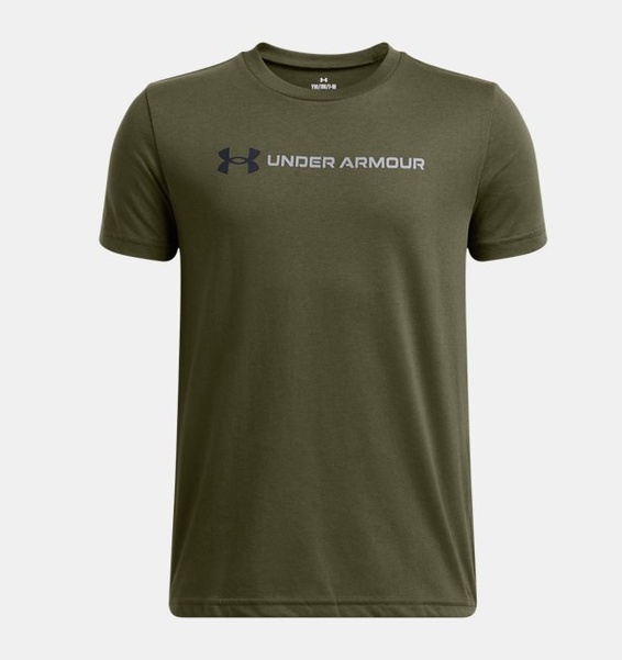 Yeşil Erkek Çocuk UA Logo Wordmark T-shirt