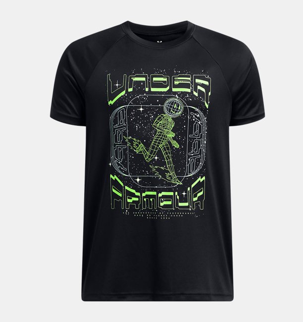 Erkek Çocuk UA Tech Game Day T-shirt Siyah