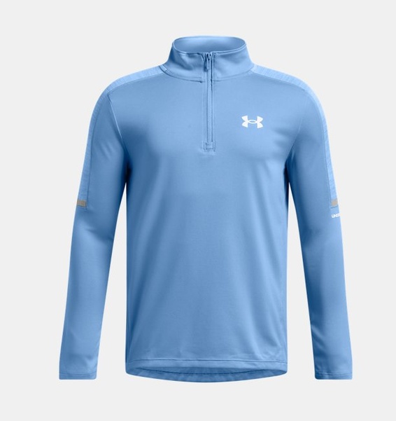 Mavi Erkek Çocuk UA Tech Utility 1/4 Fermuarlı Uzun Kollu T-shirt