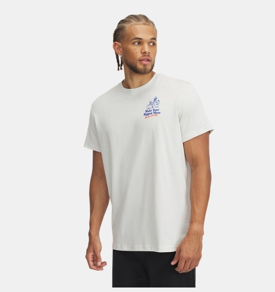 Beyaz Erkek UA Heavyweight Moving Day Illus T-shirt