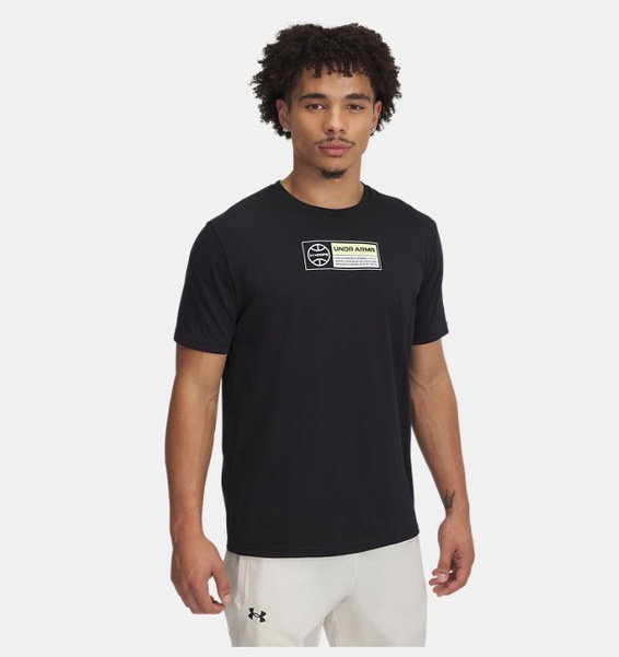 Siyah Erkek UA 60/40S Hoops T-shirt