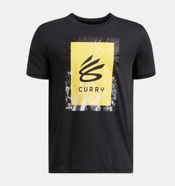 Erkek Çocuk UA Curry Trend Tee 1T-shirt Siyah