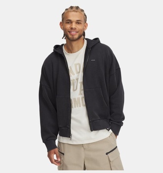 Erkek UA Icon Heavyweight Fleece Wash Fermuarlı Ceket
