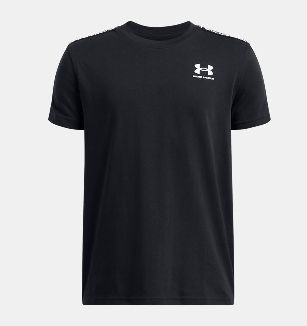 Erkek Çocuk UA Sportstyle Taped T-shirt Siyah