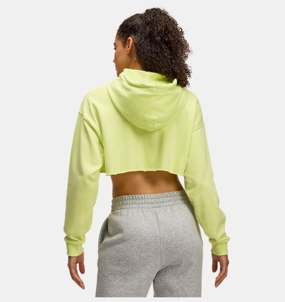 Sarı Kadın UA Icon Terry Crop Kapüşonlu Sweatshirt