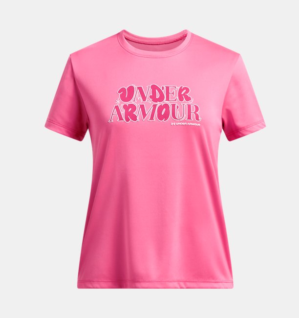 Kız Çocuk UA Tech Wordmark T-shirt Pembe