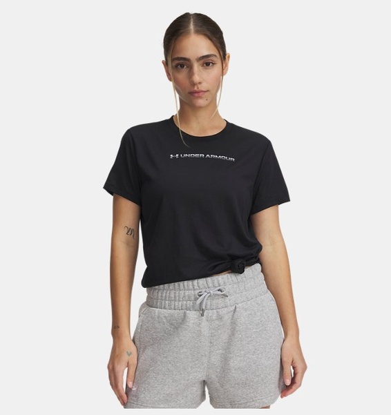 Siyah Kadın UA Tech Graphic T-shirt