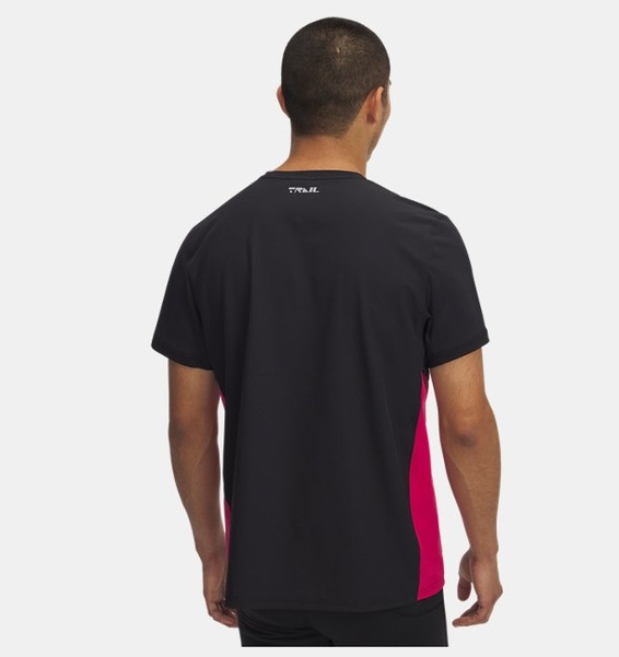 Siyah Erkek UA Trail Run Fermuarlı T-shirt