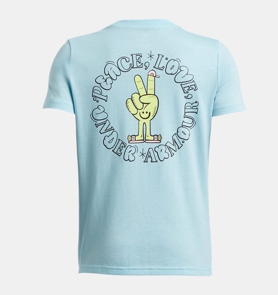 Açık Gri Erkek Çocuk UA Peace Love T-shirt