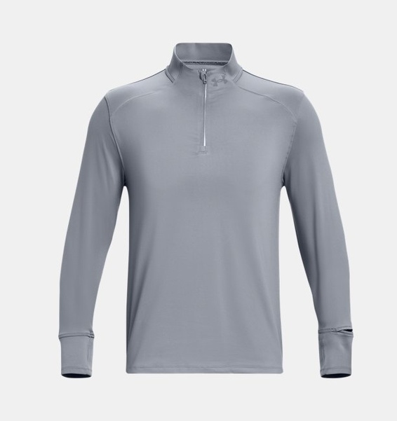 Gri Erkek UA Lauch Pro 1/4 Fermuarlı Uzun Kollu T-shirt