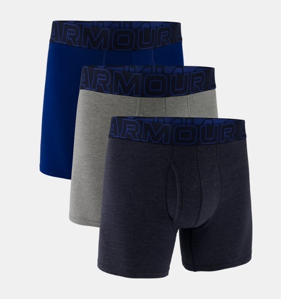 Lacivert Erkek UA Performance Cotton 6" Boxerjock - 3'lü Paket