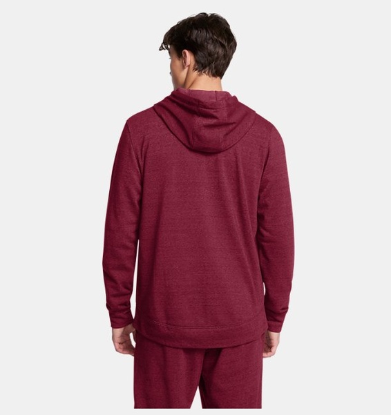 Bordo Erkek UA Rival Terry LC Tam Fermuarlı Sweatshirt