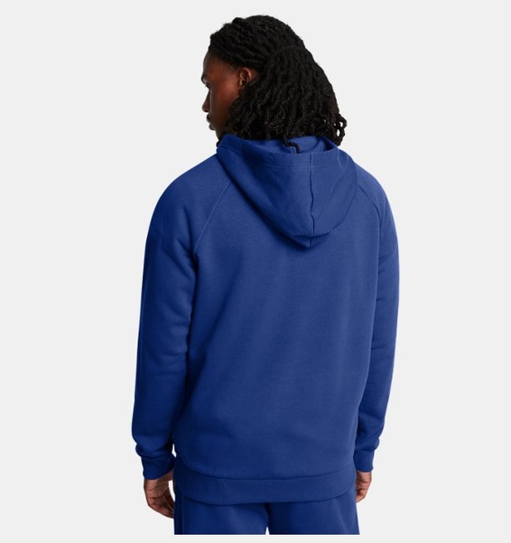 Mavi Erkek UA Rival Fleece Tam Fermuarlı Kapüşonlu Üst