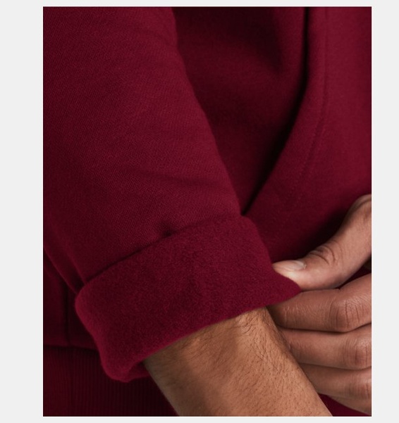 Bordo Erkek UA Rival Fleece Kapüşonlu Üst