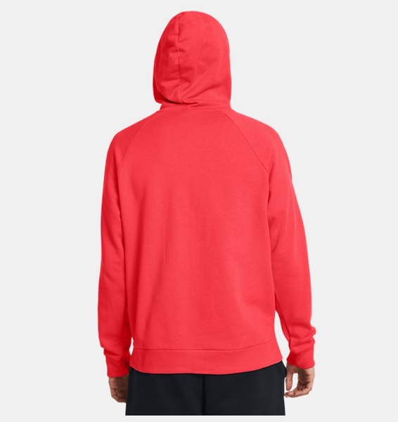 Kırmızı Erkek UA Rival Fleece Kapüşonlu Üst