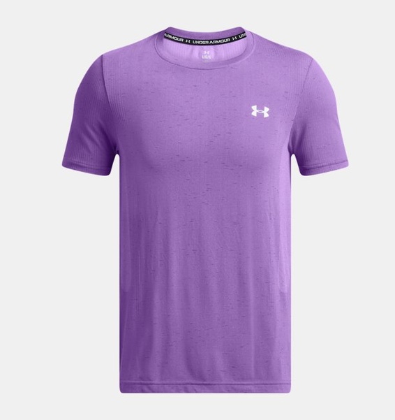 Lila Erkek UA Vanish Dikişsiz Kısa Kollu T-shirt