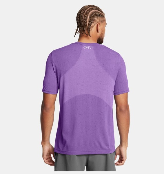 Lila Erkek UA Vanish Dikişsiz Kısa Kollu T-shirt