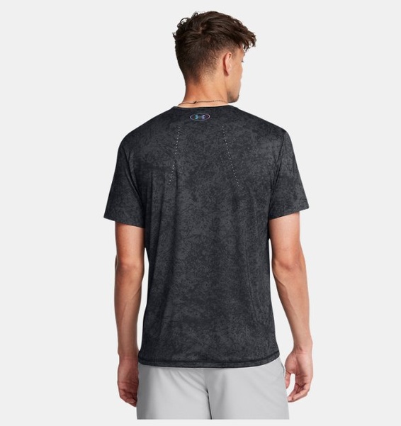 Siyah Erkek UA Vanish Elite Vent Baskılı Kısa Kollu T-shirt