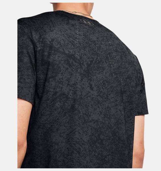 Siyah Erkek UA Vanish Elite Vent Baskılı Kısa Kollu T-shirt