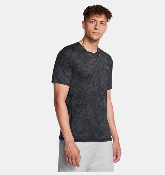 Siyah Erkek UA Vanish Elite Vent Baskılı Kısa Kollu T-shirt