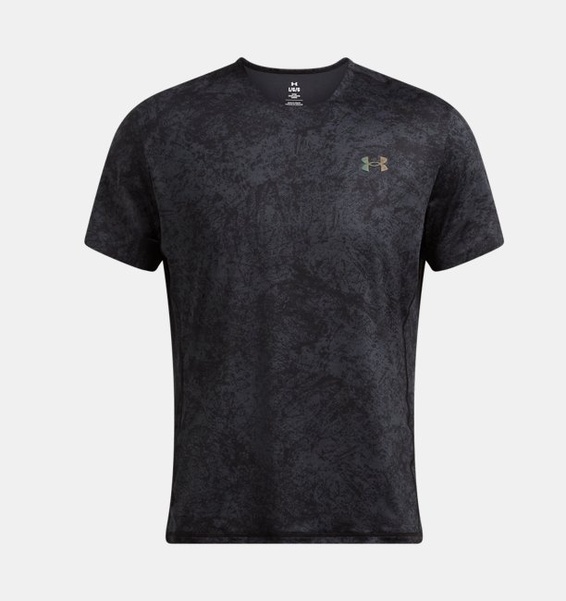 Siyah Erkek UA Vanish Elite Vent Baskılı Kısa Kollu T-shirt