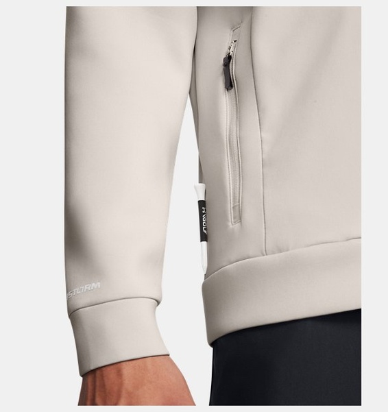 Gri Erkek UA Drive Pro Storm Hyb Tam Fermuarlı Ceket