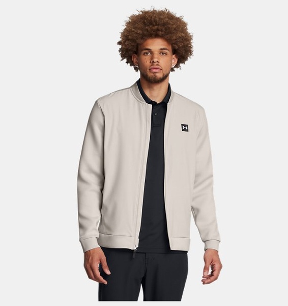 Gri Erkek UA Drive Pro Storm Hyb Tam Fermuarlı Ceket