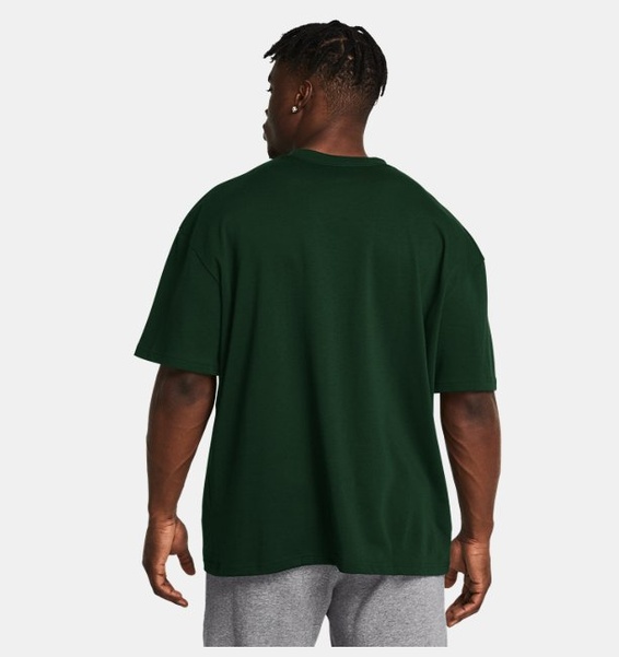 Yeşil Erkek UA Heavyweight Oversized Branded Kısa Kollu T-shirt