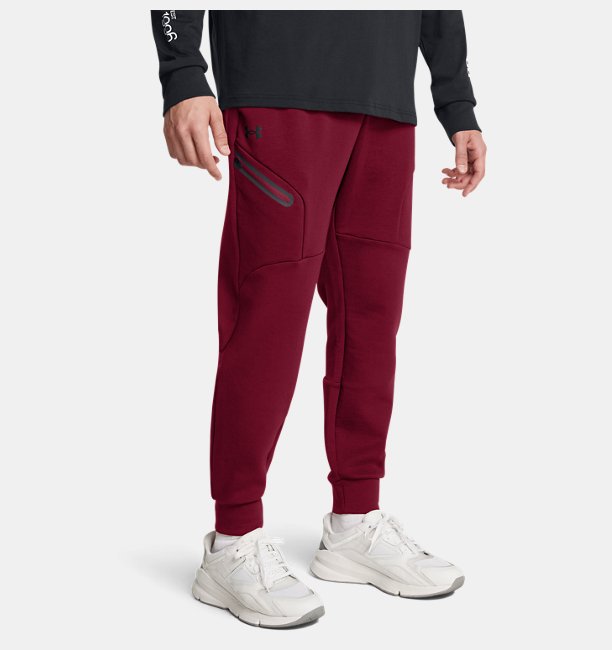 Erkek UA Unstoppable Fleece EU Eşofman Altı Bordo