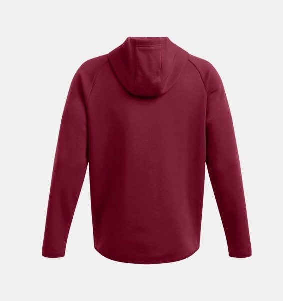 Bordo Erkek UA Unstoppable Fleece Tam Fermuarlı HD EU Sweatshirt