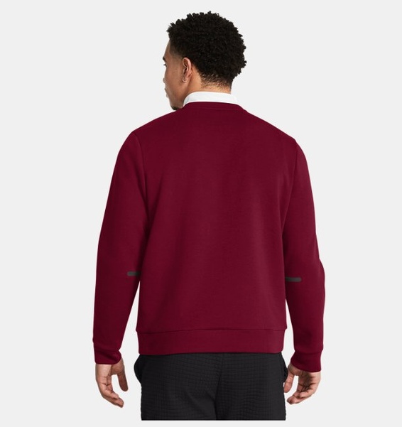 Bordo Erkek UA Unstoppable Fleece Bisiklet Yaka EU Sweatshirt