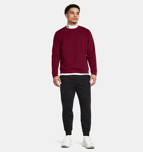 Bordo Erkek UA Unstoppable Fleece Bisiklet Yaka EU Sweatshirt