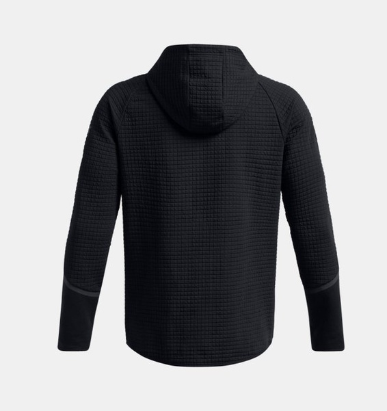 Siyah Erkek UA Unstoppable Fleece Grid Tam Fermuarlı Sweatshirt