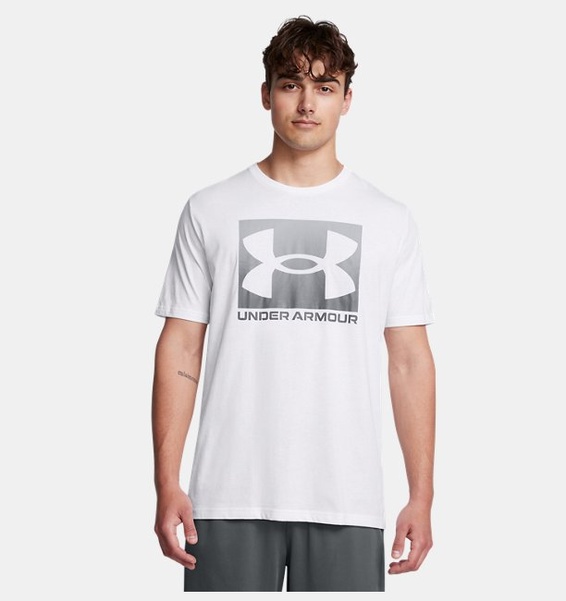 Beyaz Erkek UA Boxed Sports Updated Kısa Kollu Tişört