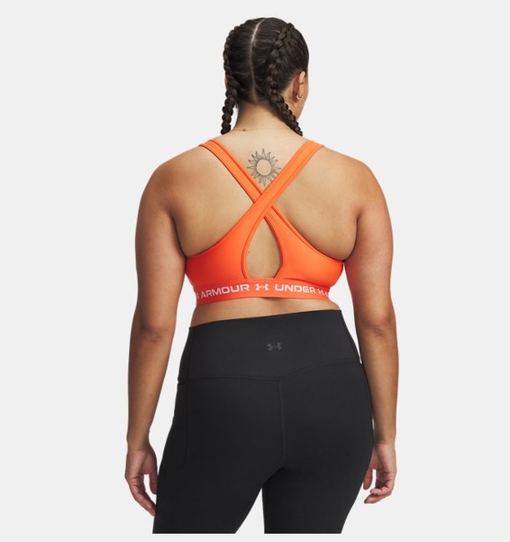 Kırmızı Kadın UA Crossback Mid Spor Sütyeni