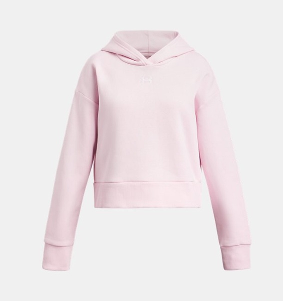 Pembe Çocuk UA Rival Fleece Kapüşonlu Üst