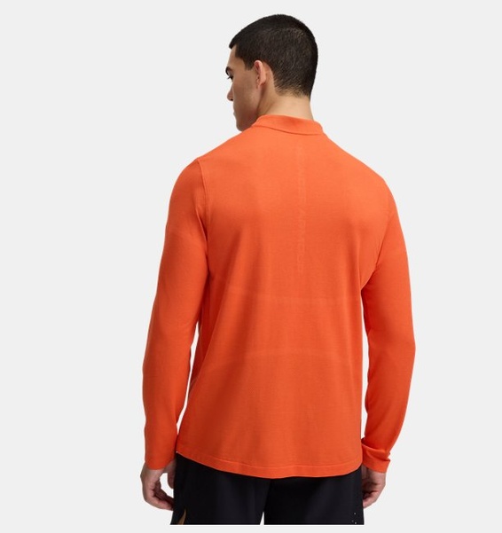 Kırmızı Erkek UA Vanish Elite Dikişsiz 1/4 Fermuarlı Uzun Kollu T-shirt