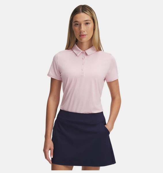 Pembe Kadın UA Playoff Kısa Kollu Polo T-shirt