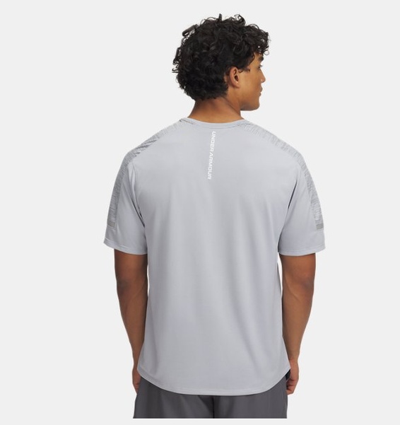 Gri Erkek UA Tech Utility Kısa Kollu T-shirt