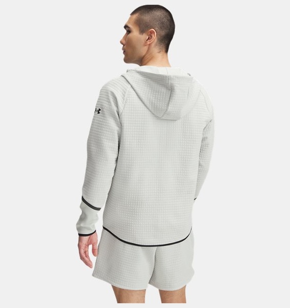 Yeşil Erkek UA Unstoppable Fleece Grid Tam Fermuarlı Sweatshirt