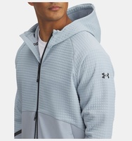 Erkek UA Unstoppable Fleece Grid Tam Fermuarlı Sweatshirt