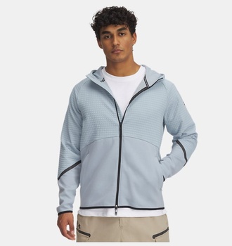 Erkek UA Unstoppable Fleece Grid Tam Fermuarlı Sweatshirt