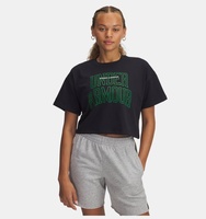 Kadın UA Varsity Mix Heavyweight Kısa Kollu Crop Tişört