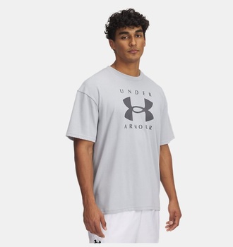 Erkek UA Heavyweight Oversized Branded Kısa Kollu T-shirt