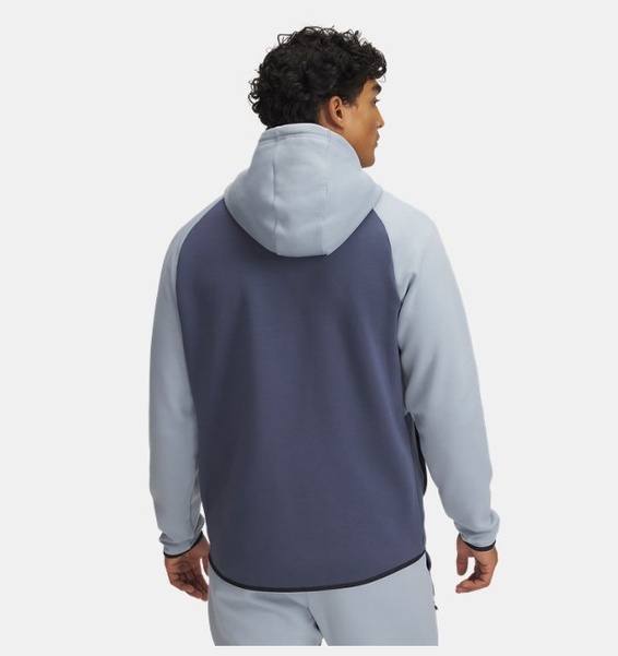 Mavi Erkek UA Unstoppable Fleece Tam Fermuarlı HD EU Sweatshirt